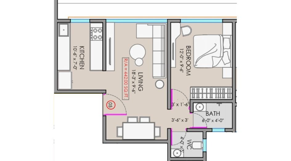 zee-sai-chintan-floor-plan-1 bhk-442 sqft